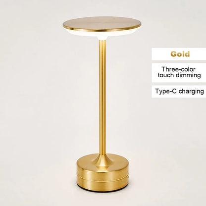 Modern Metal LED Desk Lamp with Stepless Brightness Adjustment