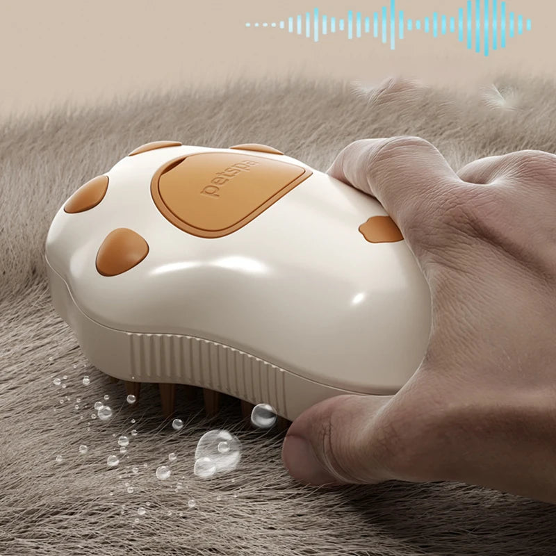 Multi-Function Pet Grooming Brush with Spray and Massage