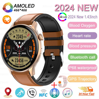 Women’s Sports Smartwatch with 1.43 in AMOLED Screen and Wellness Features