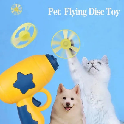 Funny Flying Disc Cat Toy Handheld Launcher for Active Kittens