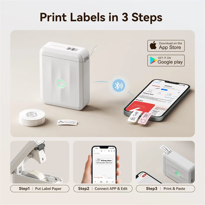 Portable NIIMBOT D110 Label Maker with Tape and App Support