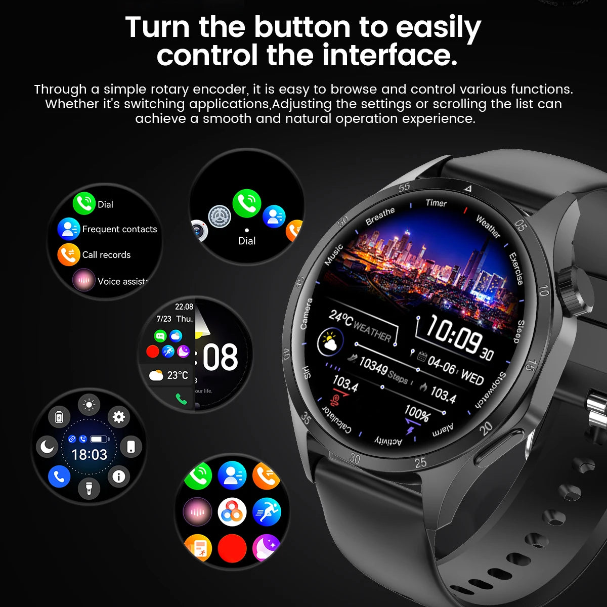 Smart Watch with 1.52" AMOLED Screen, Wireless Charging and Fitness Tracking