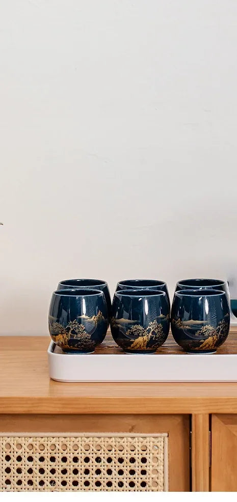 Handmade Japanese-Style Pottery Teacup for Single Serve Brewing