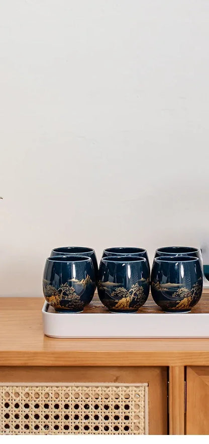 Handmade Japanese-Style Pottery Teacup for Single Serve Brewing