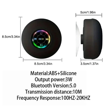 Portable Shower Speaker with Mic, Subwoofer Sound and Bluetooth 5.0