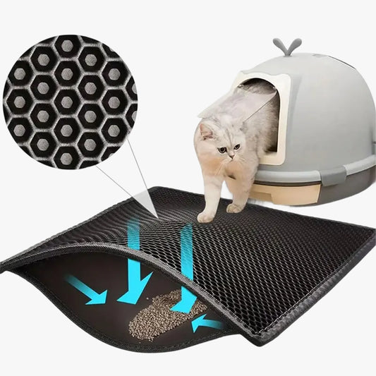 Waterproof Cat Litter Mat Double Layer Trapping Pad for Mess-Free Floors