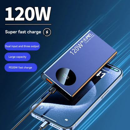 120W 50000mAh Portable Power Bank with Super Fast Charging and LED Display