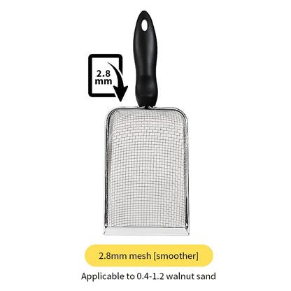 Stainless Steel Cat Litter Scoop Fine Mesh Sifter for Easy Clean-Up
