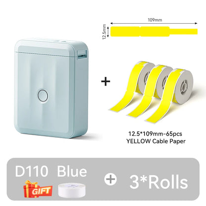 Portable NIIMBOT D110 Label Maker with Tape and App Support