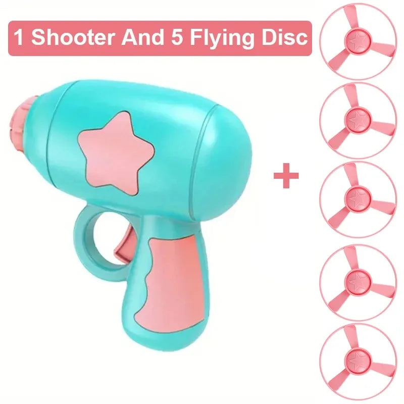 Funny Flying Disc Cat Toy Handheld Launcher for Active Kittens