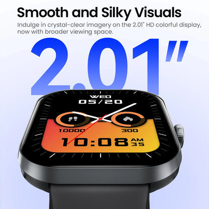 2.01" HD Display Fitness Smartwatch with Voice Assistant and IP68 Waterproof