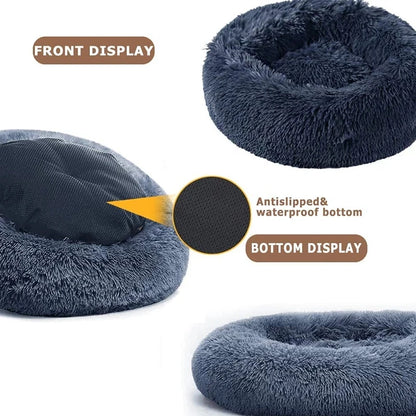 Round Pet Bed for Dogs and Cats Soft Plush