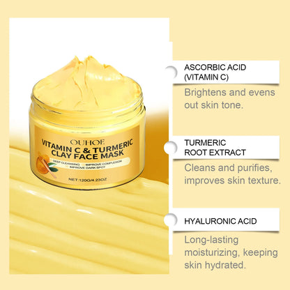 Vitamin C & Turmeric Exfoliating Facial Mask for Deep Pore Cleansing