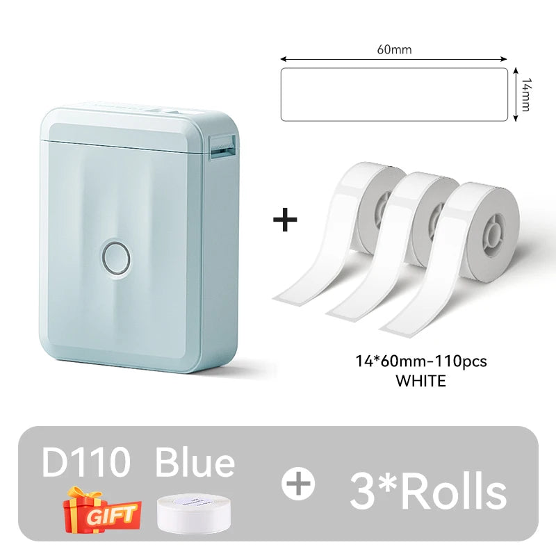 Portable NIIMBOT D110 Label Maker with Tape and App Support