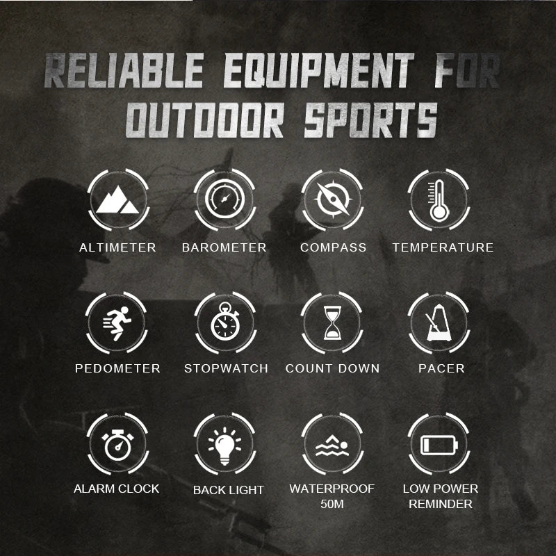 Men’s Waterproof Digital Sport Watch for Running, Swimming and Hiking Functions