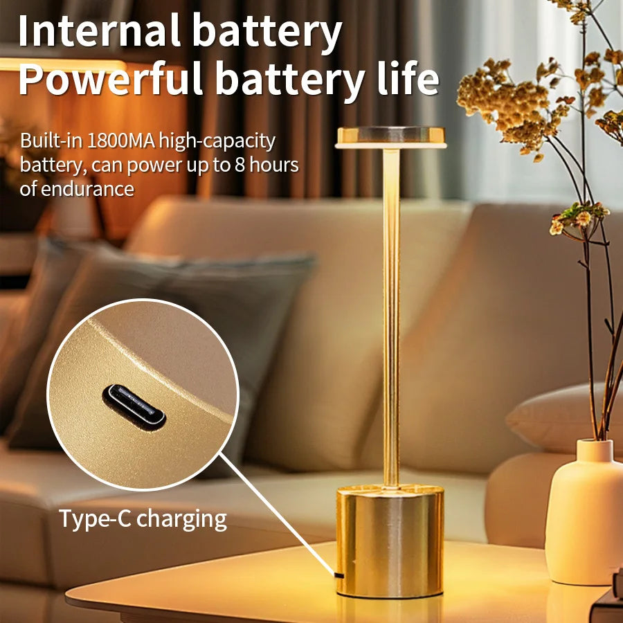Classic LED Desk Lamp with 3 Colour Modes and Rechargeable Battery