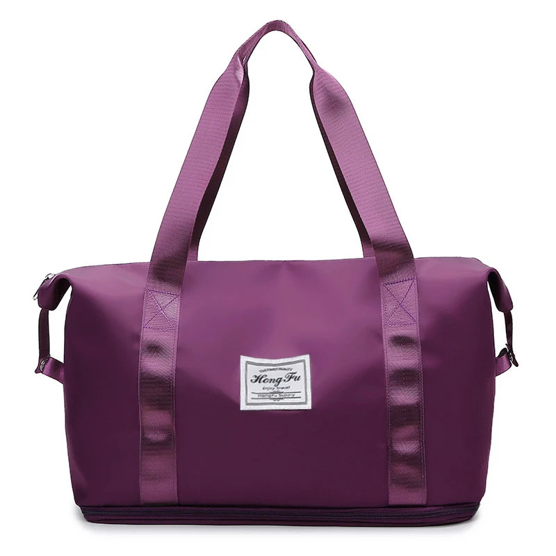 Waterproof Nylon Gym and Travel Tote Bag with Large Capacity