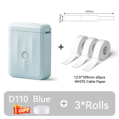 Portable NIIMBOT D110 Label Maker with Tape and App Support
