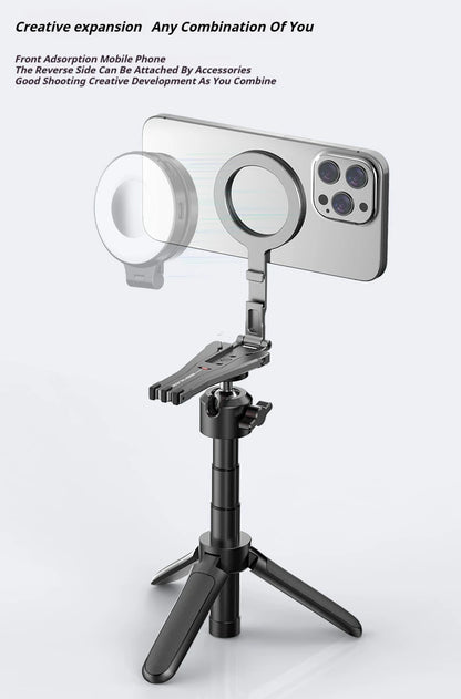 Universal Magnetic Phone Tripod Stand for Desk and Travel