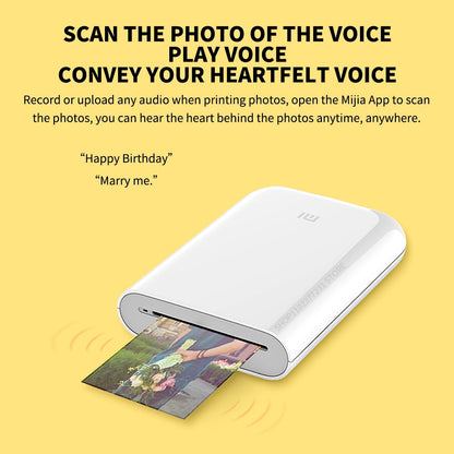 Portable Xiaomi AR Mini Photo Printer with 300DPI Resolution