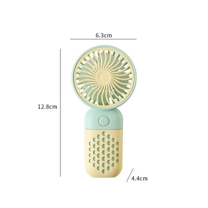 Mini Rechargeable Pocket Fan with Removable Blades and USB Charging