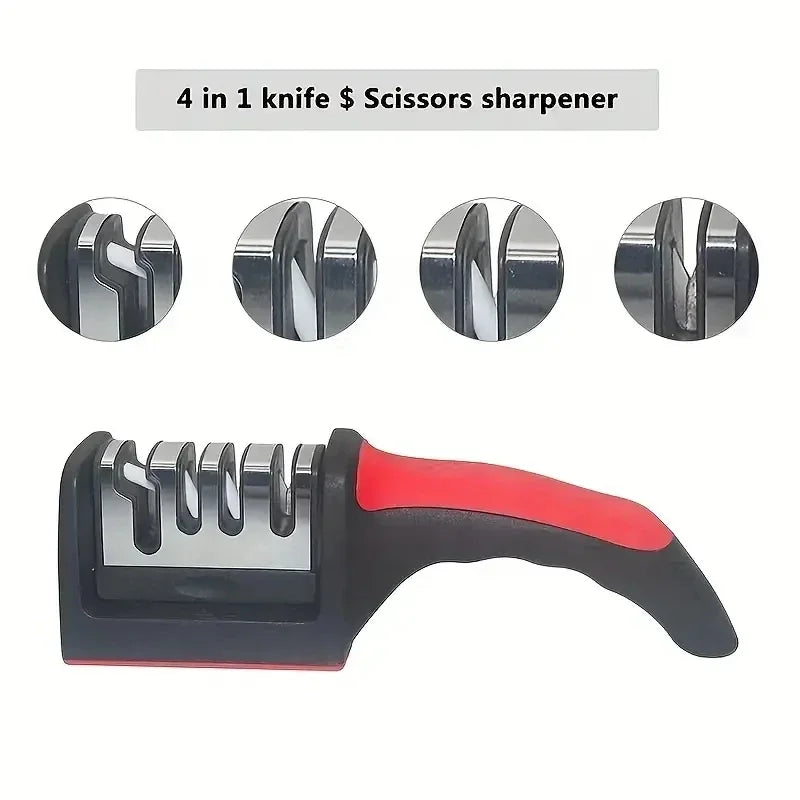 Multi-Purpose 3-Stage Knife Sharpener for Honing and Polishing