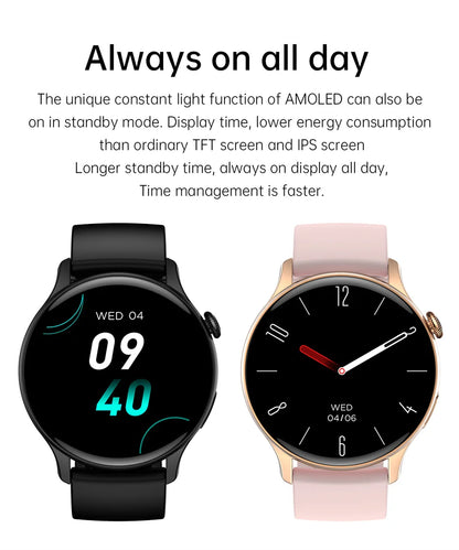 Women’s Sports Smartwatch with 1.43 in AMOLED Screen and Wellness Features