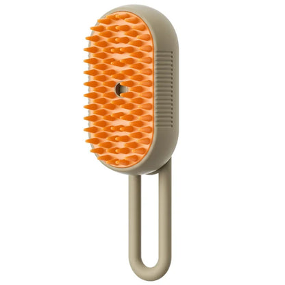 3-in-1 Steamy Pet Brush for Dogs and Cats with Grooming Spray