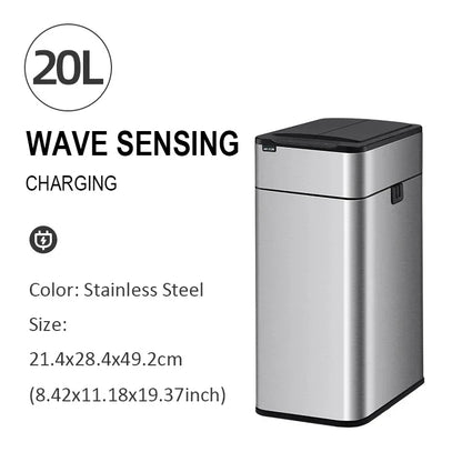 Automatic Sensor Bin 20L Stainless Steel Smart Trash Can