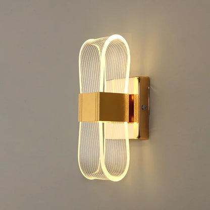 Modern Nordic LED Wall Sconce Luxury Gold Bedside & Background Light