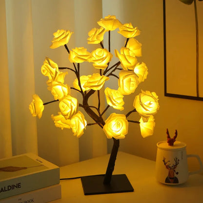 USB Rose Tree Light 3D Floral Lamp for Christmas, Wedding or Bedroom