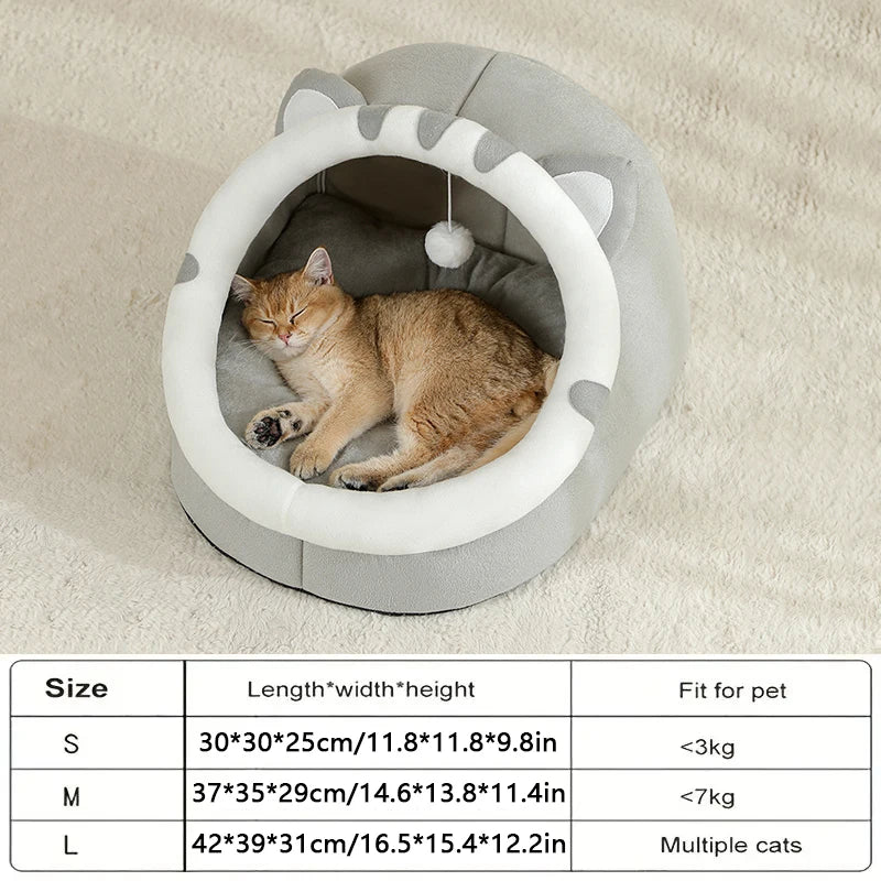 Warm Cat Bed and Pet House for Cats and Small Dogs