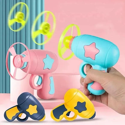 Funny Flying Disc Cat Toy Handheld Launcher for Active Kittens