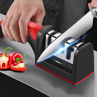 Multi-Purpose 3-Stage Knife Sharpener for Honing and Polishing