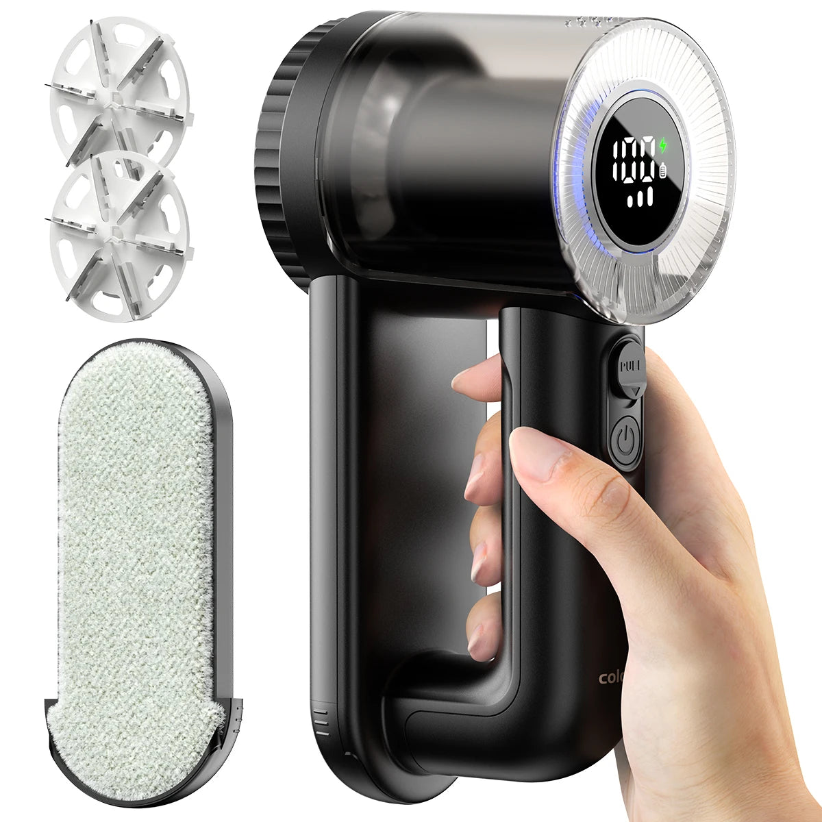 Electric Lint Remover with 3 Speeds and Large 6-Leaf Blades