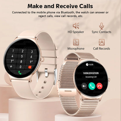 Fashion Slim Smartwatch for Women with Bluetooth 5.3, AMOLED Screen and Advanced Fitness Monitoring