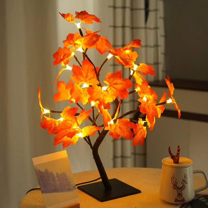 LED Rose Tree Table Lamp USB Fairy Light for Home Decor