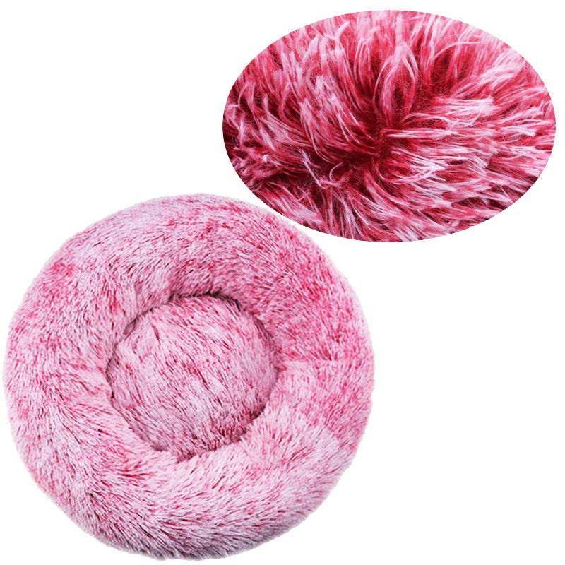 Round Pet Bed for Dogs and Cats Soft Plush