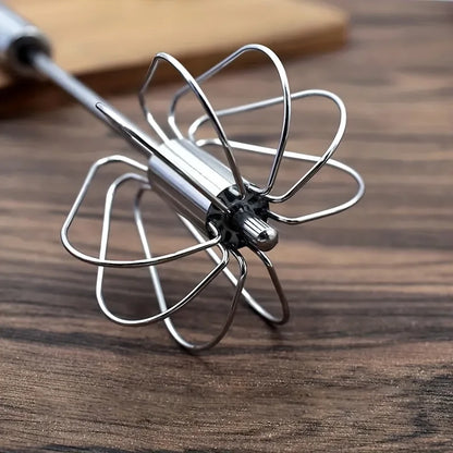 Stainless Steel Semi-Automatic Egg Beater for Easy Mixing and Whisking