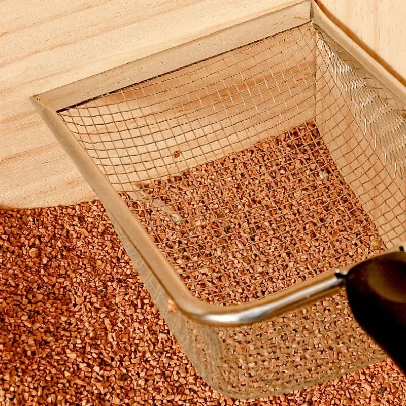 Stainless Steel Cat Litter Scoop Fine Mesh Sifter for Easy Clean-Up