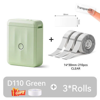 Portable NIIMBOT D110 Label Maker with Tape and App Support