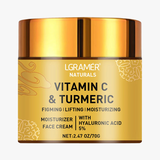 Hyaluronic and Retinol Face Moisturiser with Turmeric and Vitamin C for Smooth Skin