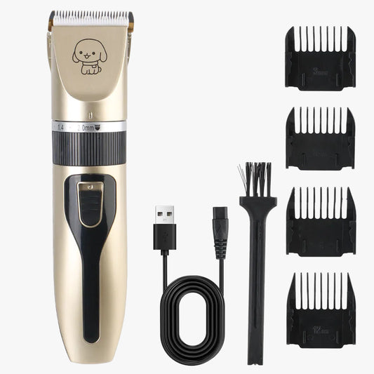Electric Pet Hair Trimmer for Dogs Cats and Small Animals Kit with Low Noise and Adjustable Blades